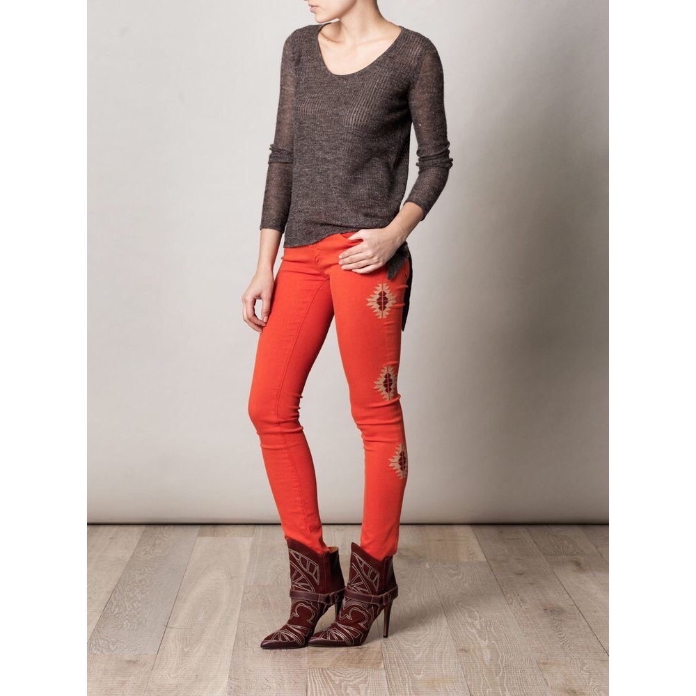 AG Adriano Goldschmied Santa Fe The Legging Embroidered Jeans 27R